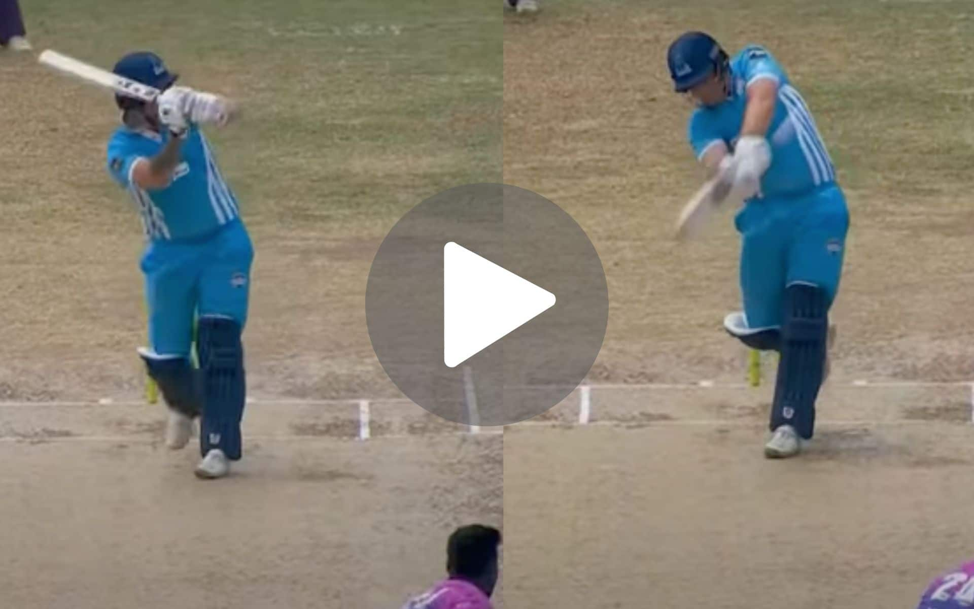 [Watch] 4, 6, 4, 6, 6, - Former RCB Star Hammered For 26 Runs By Aussie Josh Brown In Max60 Caribbean Final